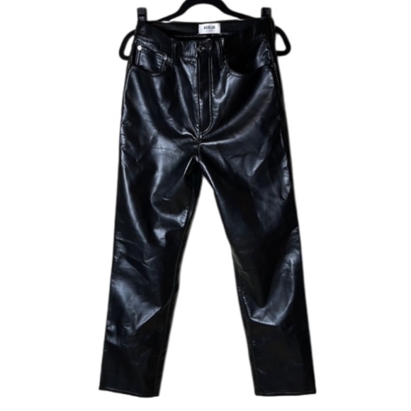 AGOLDE Black Recycled Leather Blend Black Pants- 28 - Picture 3 of 12